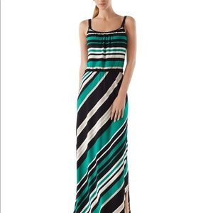 White House Black Market Striped Maxi Dress. Large